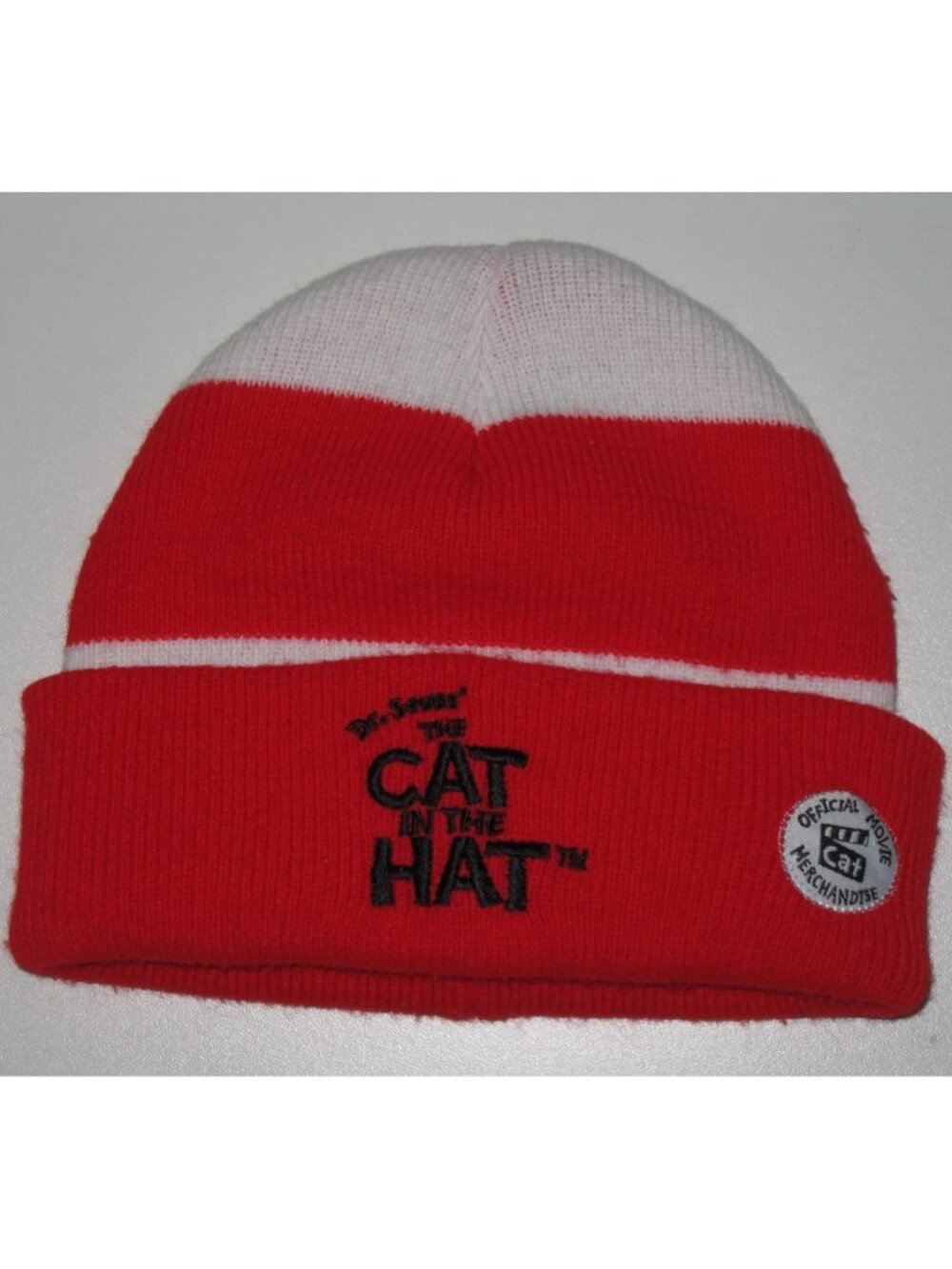Cat in the Hat BABY Winter Hat Beanie Tuque Size Dr. Seuss Red & White Stripes